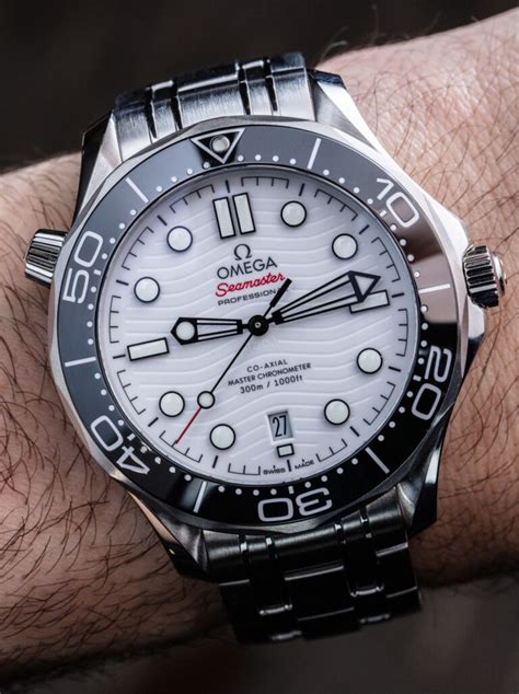 omega white face mens watch|omega seamaster professional black face.